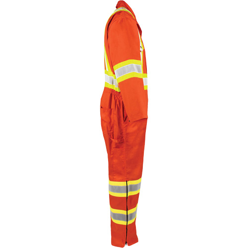 High-Visibility Unlined Coveralls, Large, High Visibility Orange We Share Industrial Supply