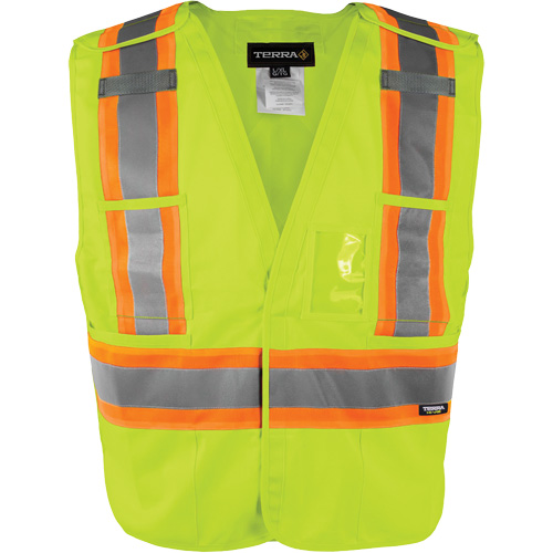 High-Visibility 5-Point Tear Away Vest, High Visibility Orange, Medium/Small, Polyester We Share Industrial Supply