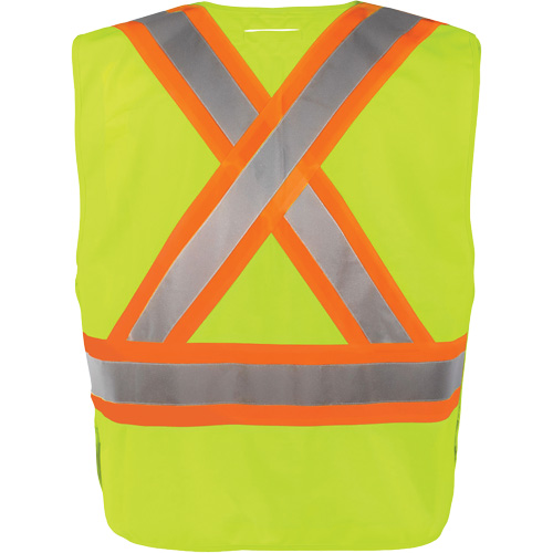 High-Visibility 5-Point Tear Away Vest, High Visibility Orange, Medium/Small, Polyester We Share Industrial Supply
