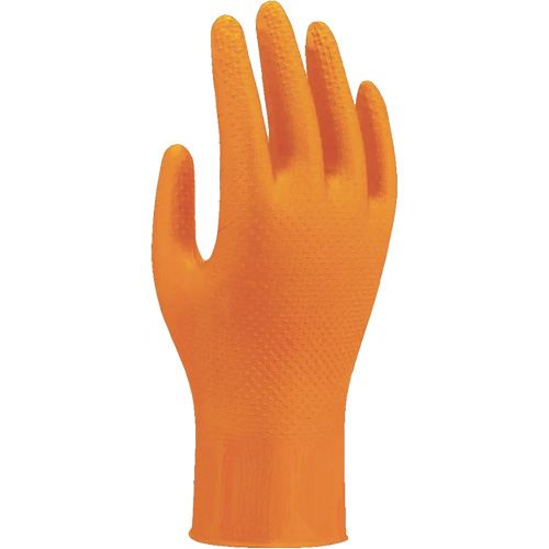 Gants jetables haute visibilit&eacute; 709HVO, 9/Grand, Nitrile, 8 mils, Sans poudre, Orange We Share Industrial Supply