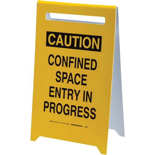 Panneau de sol “Caution Confined Space Entry In Progress”, Anglais We Share Industrial Supply