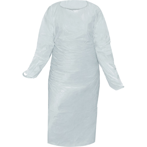 CoverMe Gown with Thumbholes, One Size, White, Polyethylene We Share Industrial Supply