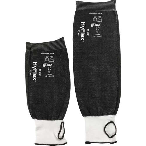 HyFlex 11-251 Extra Wide Protective Sleeve, Intercept, 18", ASTM ANSI Level A3, Black We Share Industrial Supply
