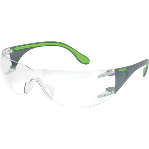 Lunettes de s&eacute;curit&eacute; gris/vert Adapt Lite, Lentille Transparent, Antibu&eacute;e/Anti-&eacute;gratignures, ANSI Z87+/R&eacute;pond ou surpasse la norme CSA Z94.3 We Share Industrial Supply