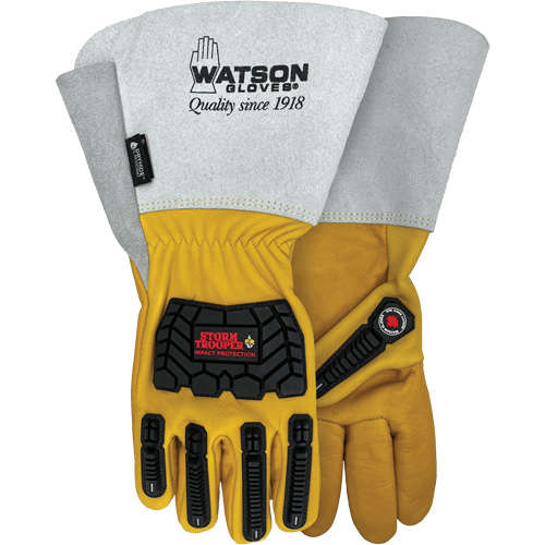 Gants r&eacute;sistants &agrave; leau Storm Trooper, Petit, Paume en Cuir de vache, Poignet Manchette We Share Industrial Supply