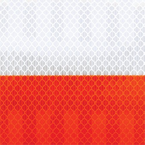 Pellicule souple pour chantiers routiers &agrave; haute intensit&eacute; 382VHIP, 5" la x 150' lo, Orange et blanc We Share Industrial Supply