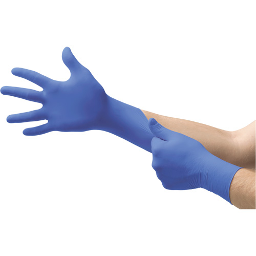Gants jetables N21 MICROFLEX, 10/9,5/T-Grand, Nitrile, 4,7 mils/5,5-mil, Sans poudre, Cobalt, Classe 2 We Share Industrial Supply