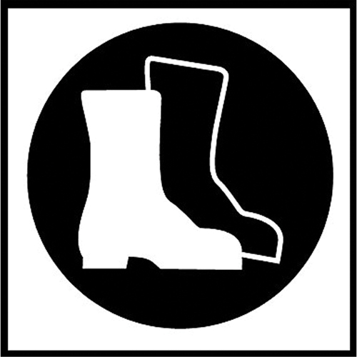 &eacute;tiquettes avec pictogramme Right to Know - Bottes, Vinyle, Feuille, 5/8" lo x 3/4" la We Share Industrial Supply