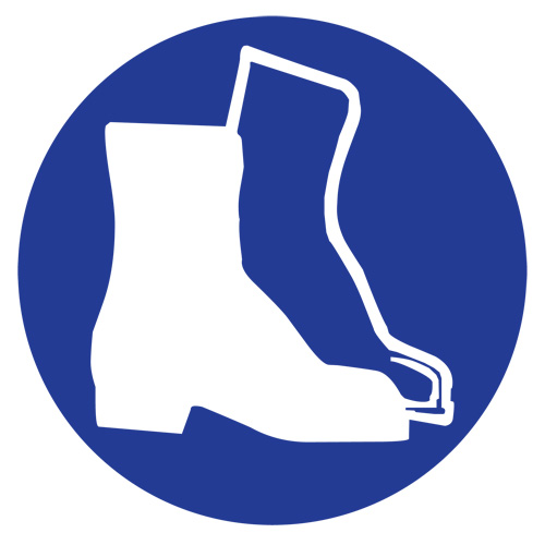 &eacute;tiquettes avec pictogramme Right to Know - Bottes, Vinyle, Feuille, 1" lo x 1-1/8" la We Share Industrial Supply