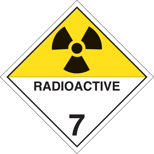 Radioactive Materials TDG Placard, Adhesive Vinyl We Share Industrial Supply