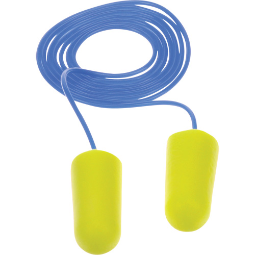 E-A-Rsoft Yellow Neon Earplugs, Bulk - Polybag, Corded We Share Industrial Supply