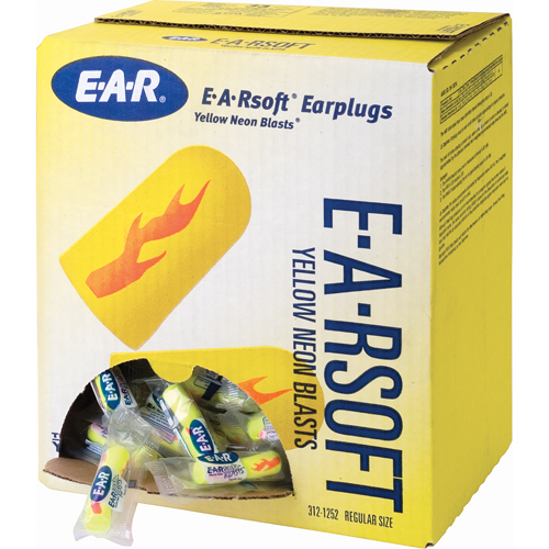 E-A-Rsoft Yellow Neon Blasts Earplugs, Bulk - Polybag We Share Industrial Supply