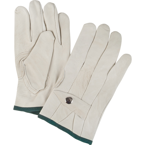 Gants de cordeur d'usage standard, Moyen, Paume Cuir fleur de vache We Share Industrial Supply
