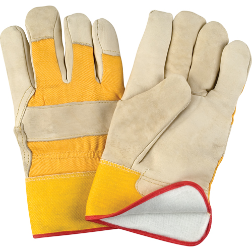 Abrasion-Resistant Winter-Lined Fitters Gloves, Large, Grain Cowhide Palm, Foam Fleece Inner Lining We Share Industrial Supply