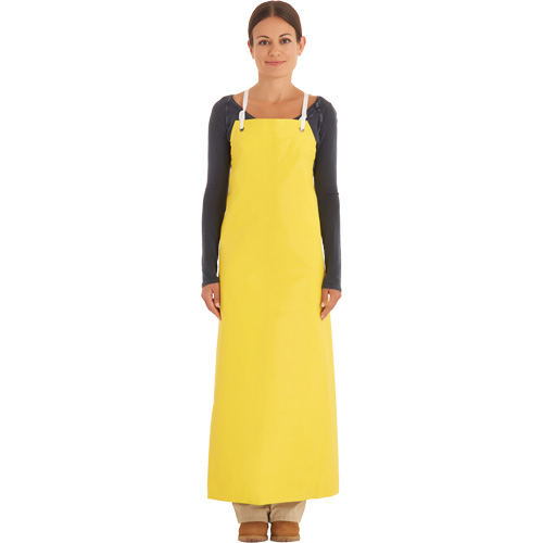 Tablier robuste renforc&eacute;, N&eacute;opr&egrave;ne, 45" lo x 35" la, Jaune We Share Industrial Supply
