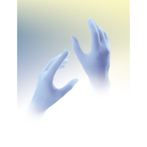 QRP Qualatrile Disposable Gloves, Medium, Nitrile, 5-mil, Powder-Free, Blue We Share Industrial Supply