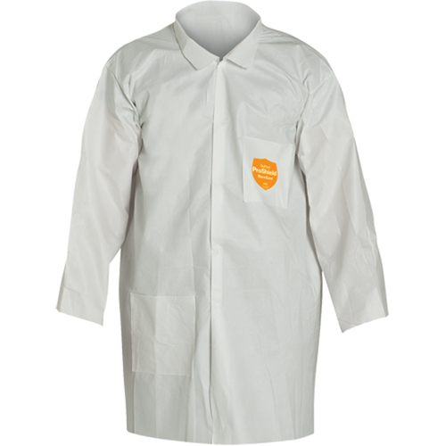 ProShield&reg; 60 Lab Coat, Microporous/Polypropylene, White, Medium We Share Industrial Supply