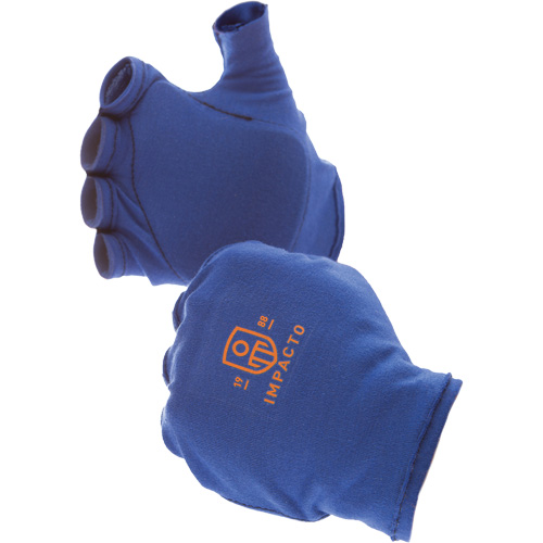 Doublures antichocs pour gants sans doigts, main droite, 6/T-petit, Paume en Synth&eacute;tique, Poignet &agrave; enfiler We Share Industrial Supply
