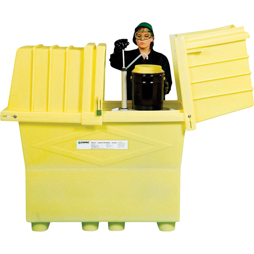 Poly-Safeypacks&reg; Plus Without Drain, 60.25" L x 34.5" W x 64" H, 1200 lbs. Load Capacity We Share Industrial Supply