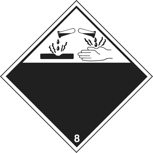 Plaque-&eacute;tiquette TMD mati&egrave;res corrisives, Plastique We Share Industrial Supply