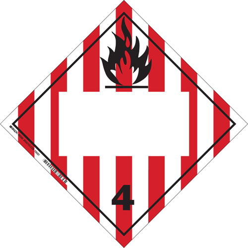 Flammable Solids TDG Placard, Adhesive Vinyl We Share Industrial Supply
