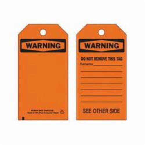 Self-Laminating Safety Tags, Polyester, 3" W x 5-3/4" H, English We Share Industrial Supply
