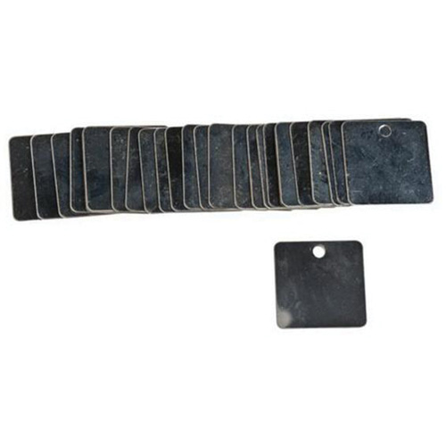 Blank Square Valve Tags, Steel, 1-1/2" W x 1-1/2" H We Share Industrial Supply
