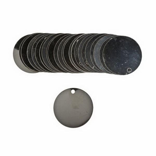 Blank Write-On Valve Tags, Stainless Steel, 1.5" dia We Share Industrial Supply