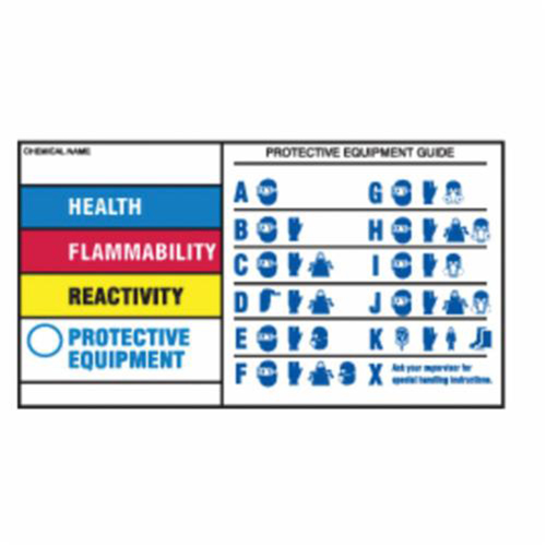 &eacute;tiquettes de protection pour &eacute;quipement, Polyester, Feuille, 5" lo x 3" la We Share Industrial Supply