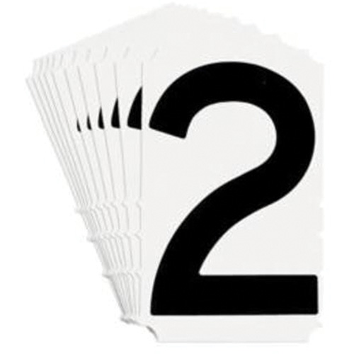 Quick-Align&reg; Individual Gothic Number and Letter Labels, 2, 4" H, Black We Share Industrial Supply