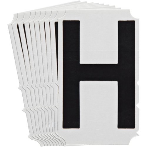 &eacute;tiquettes de lettres et chiffres gothiques individuels Quick-Align, H, 4" h, Noir We Share Industrial Supply