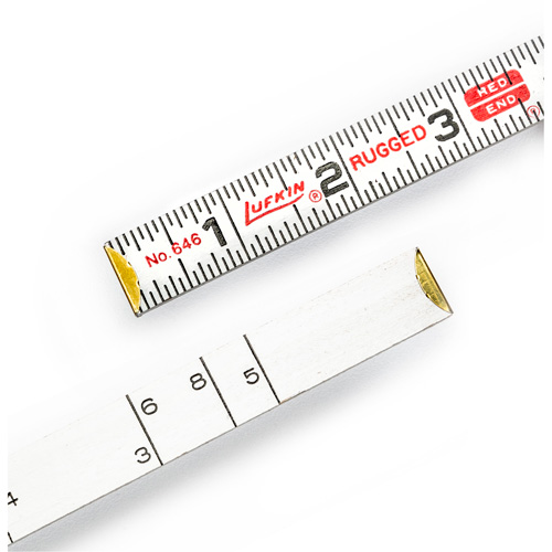 R&egrave;gle de maçon Red End, 6' lo, Bois, Graduations de 1/16" We Share Industrial Supply