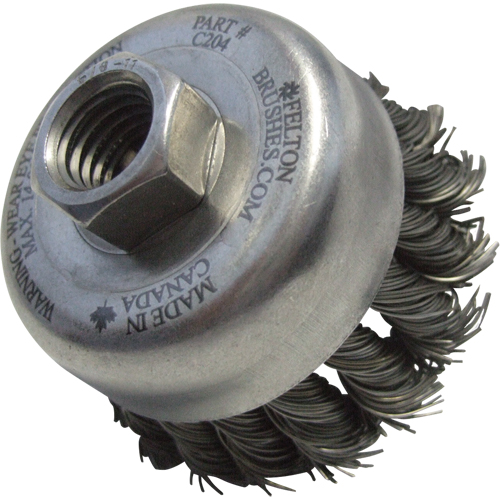 Brosses-boisseau &agrave; fils nou&eacute;s, 3-1/2" dia. x 5/8"-11 arbre We Share Industrial Supply