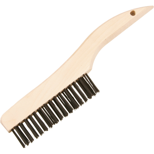 Brosses de nettoyage &agrave; manche en patin, Laiton, 4 x 16 rangs de fils, Longueur 10" We Share Industrial Supply