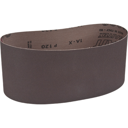 Portable Abrasive Belt, 4" W x 24" L, Aluminum Oxide, 120 Grit We Share Industrial Supply