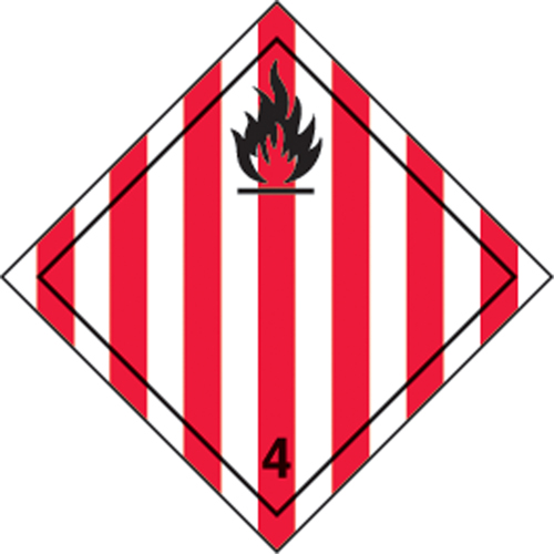 TDG Shipping Labels, Class 4.1, Flammable Solids, Paper We Share Industrial Supply
