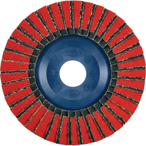 Disque &agrave; lamelles Twin Flap, 4-1/2" x 7/8", Type 27, Grain 40, C&eacute;ramique/Alumine de zirconium We Share Industrial Supply