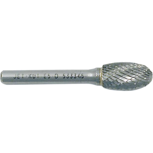 Oval Burr, 3/8" Dia., 1/4" Shank, 3/8" Depth of Cut We Share Industrial Supply