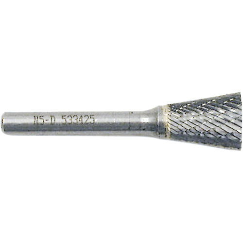 Inverted Cone Shape Burr, 3/8" Dia., 1/4" Shank, 3/8" Depth of Cut We Share Industrial Supply