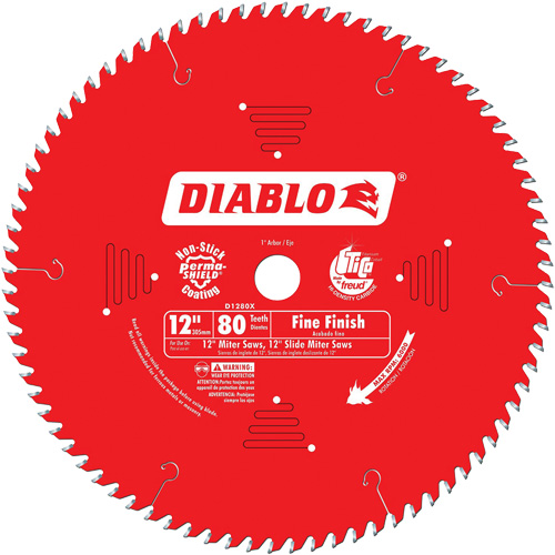 Lames de scie pour entrepreneur - Lames de scie finition fine, 12", 80 dents, Pour Bois We Share Industrial Supply