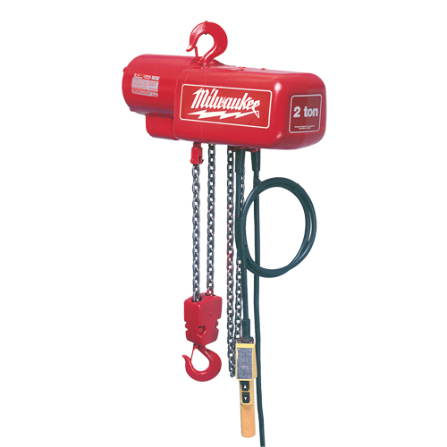 Electric Chain Hoist, 10' Lift, 2000 lbs. (1 tons) Capacity, 16 FPM We Share Industrial Supply