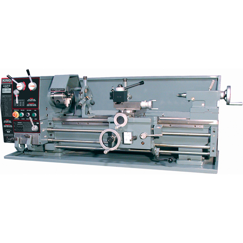 Gearhead Metal Lathe with Taper Attachment & Stand, 65" L x 28" W x 28" H We Share Industrial Supply