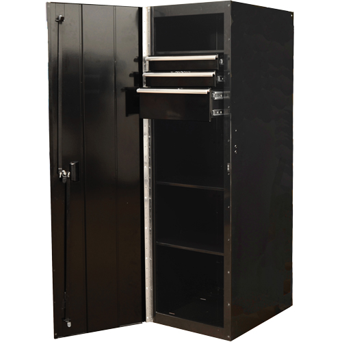 Armoire lat&eacute;rale s&eacute;rie RX, 3 tiroirs, 19" la x 25" p x 61" h, Noir We Share Industrial Supply