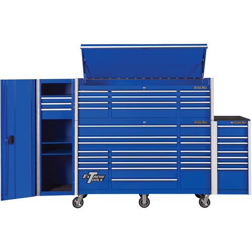 RX Series Side Cabinet, 3 Drawers, 19" W x 25" D x 61" H, Blue We Share Industrial Supply