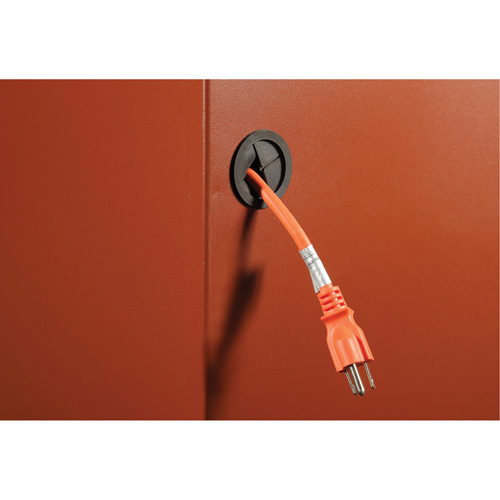 Coffre de chantier et surface de travail sur le terrain, 33" la x 63" p x 80" h, Acier, Rouge We Share Industrial Supply
