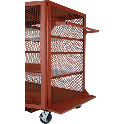 Armoire mobile en treillis, Acier, 22 pi³, Rouge We Share Industrial Supply