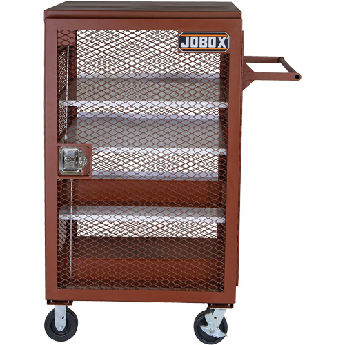 Armoire mobile en treillis, Acier, 22 pi³, Rouge We Share Industrial Supply
