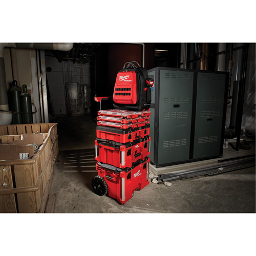 Packout Backpack, 15-3/4" L x 11-4/5" W, Black/Red, Ballistic We Share Industrial Supply