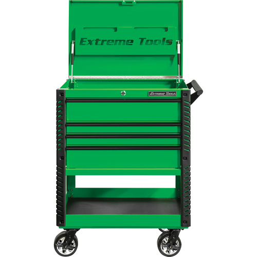 Chariot &agrave; outil s&eacute;rie EX de luxe, 4 tiroirs, 22-7/8" lo x 33" la x 44-1/4" h, Vert We Share Industrial Supply