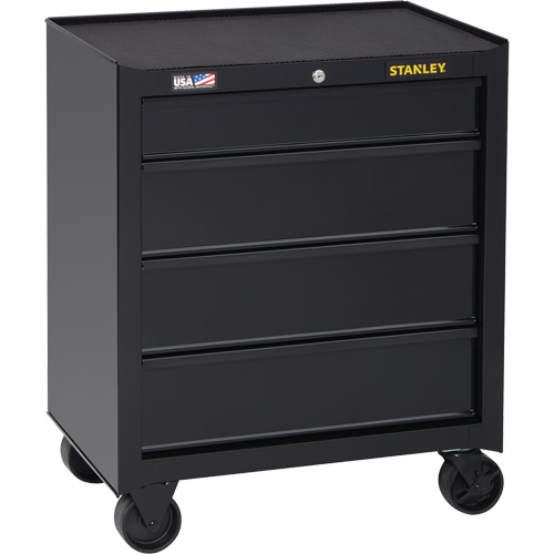 100 Series Rolling Tool Chest, 4 Drawers, 26-1/2" W x 18" D x 32" H, Black We Share Industrial Supply